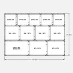 120"W 84"H, 3-Tier, 12-Cage Configuration