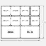 72"W 72"H, 3-Tier, 9-Cage Configuration
