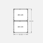 36"W x 60"H, 2-Tier, 2-Cage Configuration